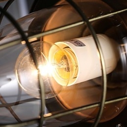 Retro Mini-Stil Galvanisert Metall Pendellampe