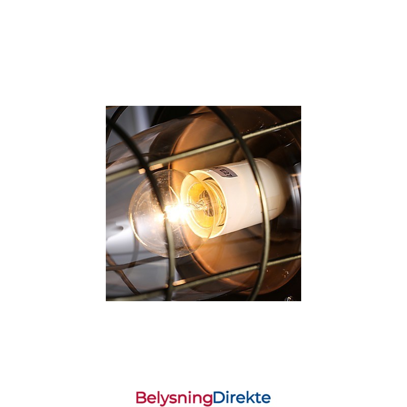 Retro Mini-Stil Galvanisert Metall Pendellampe