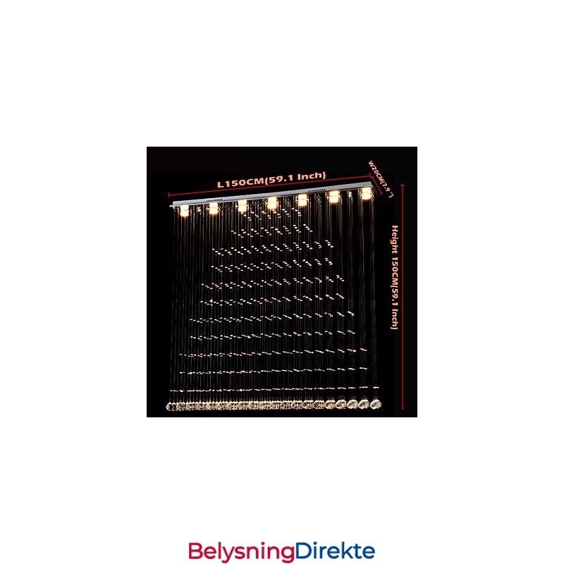 K9 Krystall Pendellampe Hengende Wire Lysekrone Belysning Taklampe Innendørs Kafé