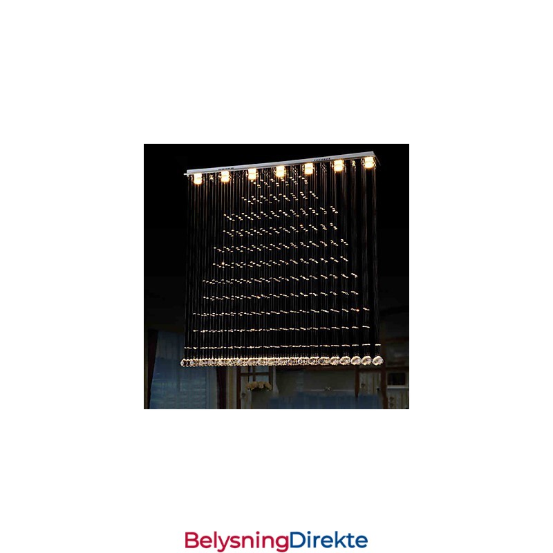 K9 Krystall Pendellampe Hengende Wire Lysekrone Belysning Taklampe Innendørs Kafé