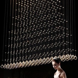 K9 Krystall Pendellampe Hengende Wire Lysekrone Belysning Taklampe Innendørs Kafé