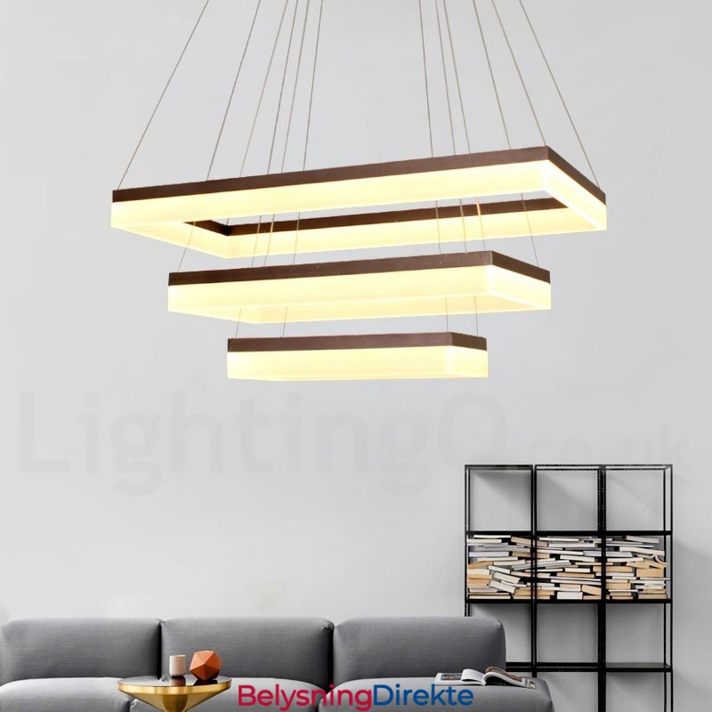 Wi-Fi Smart Dimmbar 3-Etasjes Moderne Samtidsstil Hjemme Pendellampe