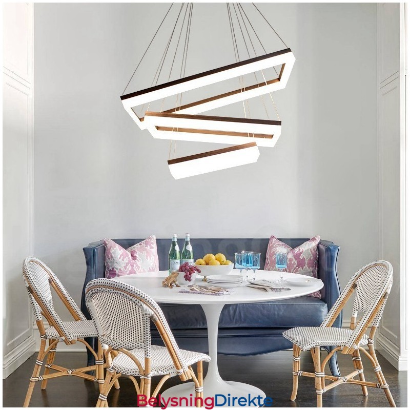 Wi-Fi Smart Dimmbar 3-Etasjes Moderne Samtidsstil Hjemme Pendellampe