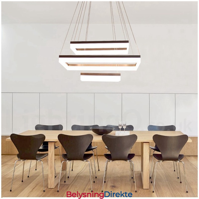 Wi-Fi Smart Dimmbar 3-Etasjes Moderne Samtidsstil Hjemme Pendellampe