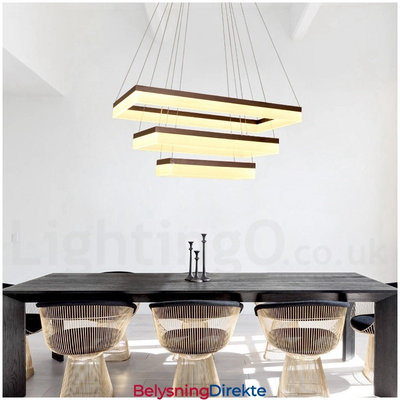 Wi-Fi Smart Dimmbar 3-Etasjes Moderne Samtidsstil Hjemme Pendellampe