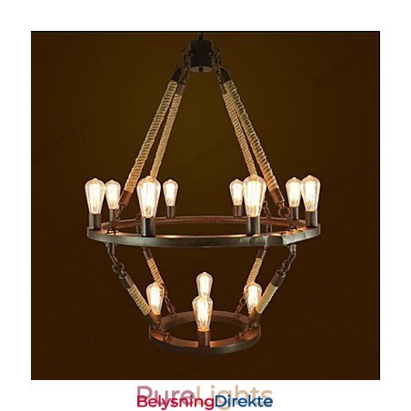 Amerikansk Industriell Windge Hemp 12 Europeisk Retrolampe