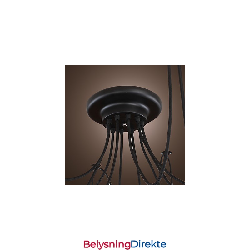 Lysekrone Vintage Design Pærer Inkludert Stue 10 Lys Pendellampe