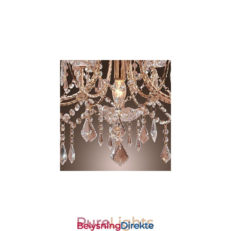 Elegant Krystalllysekrone Med 9 Lys