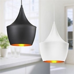 Pendellampe Retro Vintage Tom Dixon Design Svart Hvit Type Kafépendellamper