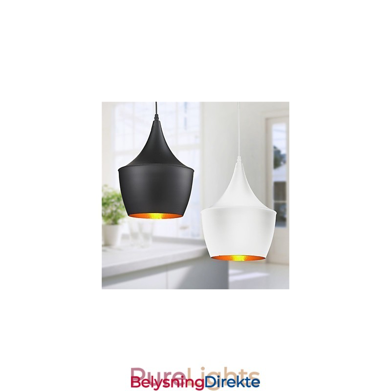 Pendellampe Retro Vintage Tom Dixon Design Svart Hvit Type Kafépendellamper