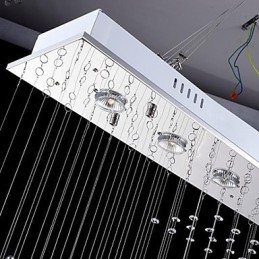 Moderne Samtids Tradisjonell Klassisk Rustikk Hytte Vintage Landlig Øy Krystall Galvanisert Metall Pendellampe