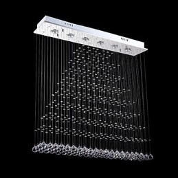 Moderne Samtids Tradisjonell Klassisk Rustikk Hytte Vintage Landlig Øy Krystall Galvanisert Metall Pendellampe