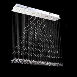 Moderne Samtids Tradisjonell Klassisk Rustikk Hytte Vintage Landlig Øy Krystall Galvanisert Metall Pendellampe