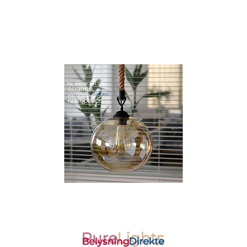 Loft American Rope Retro Lighting Lights Glass Pendellampe