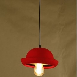 Hat Pendel Kafédesign Svart Lysekrone