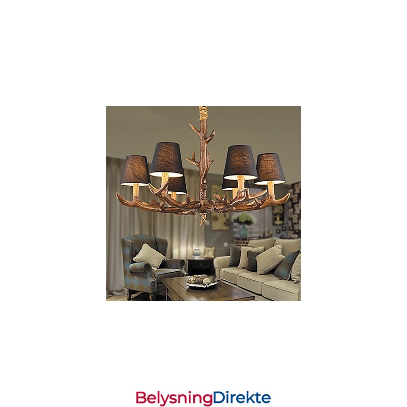 Lysekrone Anhengslampe Vintage Harpiks