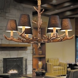 Lysekrone Anhengslampe Vintage Harpiks