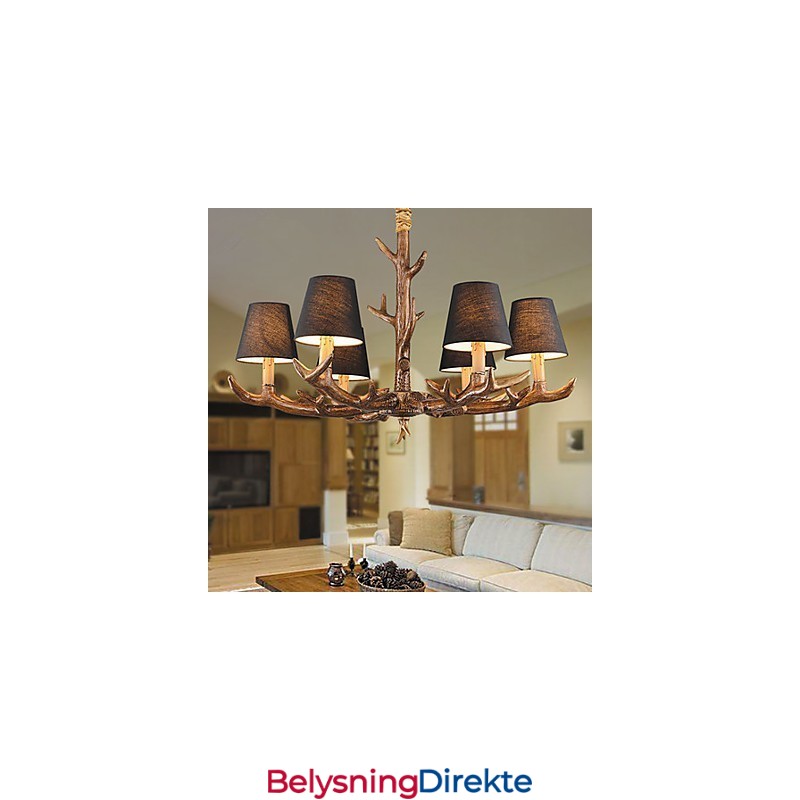 Lysekrone Anhengslampe Vintage Harpiks