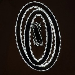 Moderne Krystallanhengslampe Med Oval Dobbel Ring For