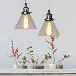 Tradisjonell Klassisk Vintage Retro Landlig Globeformet Pendellampe