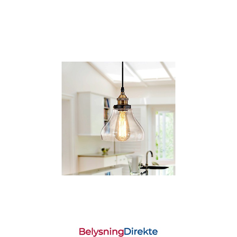 Tradisjonell Klassisk Vintage Retro Landlig Globeformet Pendellampe
