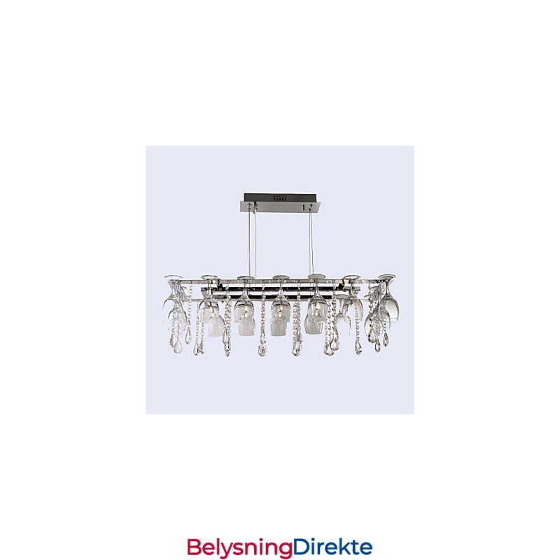 Moderne Samtids Tradisjonell Klassisk Krystall Krom Metall Pendellampe