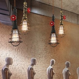 E26 Vintage Pendellampe Vannpipe Design Lamper