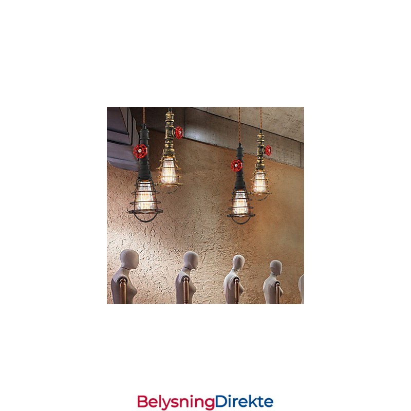 E26 Vintage Pendellampe Vannpipe Design Lamper