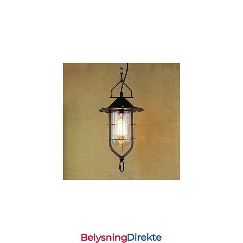 Amerikansk Retro Rustikk Pastoral Belysningslampe Industriell Pendellampe