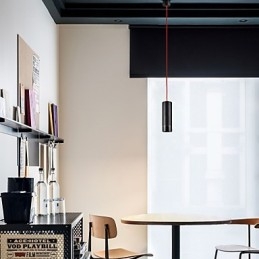 Lys Mini Pendellampe Svart Anodisert Med Aluminium