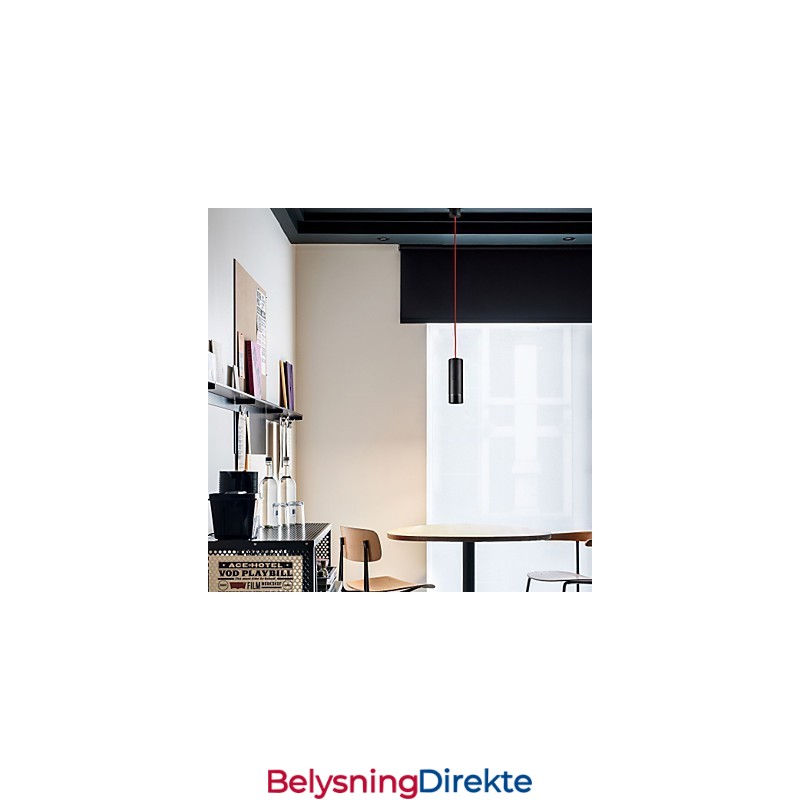 Lys Mini Pendellampe Svart Anodisert Med Aluminium