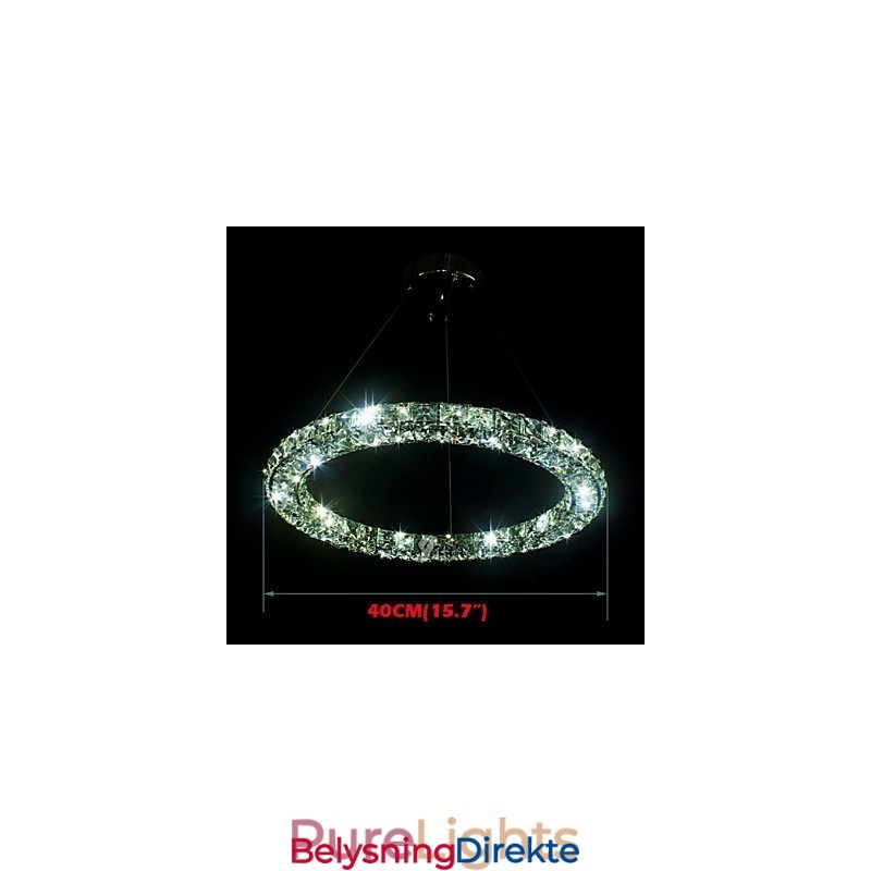 Krystall Pendellampe Moderne Enkel D40Cm Tre Sider K9 Krystall Innendørs Taklamper Lampearmaturer