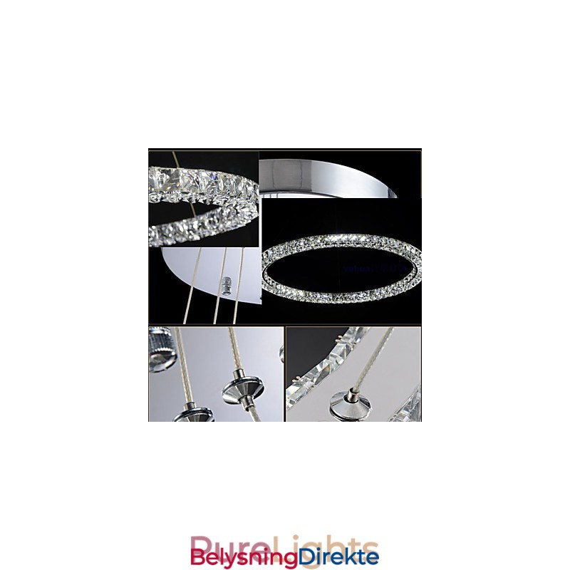 Krystall Pendellampe Moderne Enkel D40Cm Tre Sider K9 Krystall Innendørs Taklamper Lampearmaturer