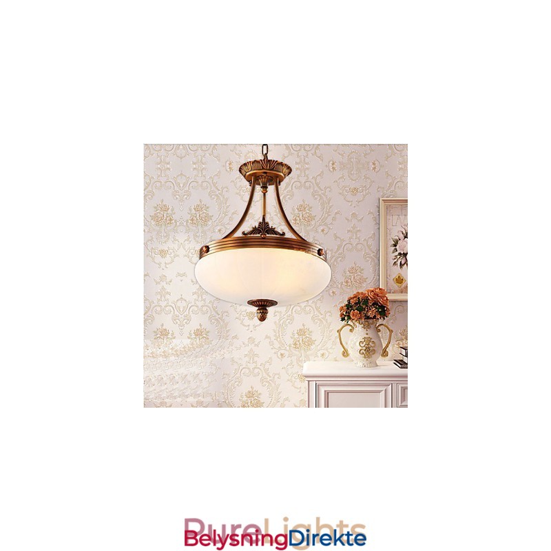 Europeisk Marmorlampe Kobberlysekronelys