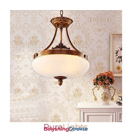 Europeisk Marmorlampe Kobberlysekronelys