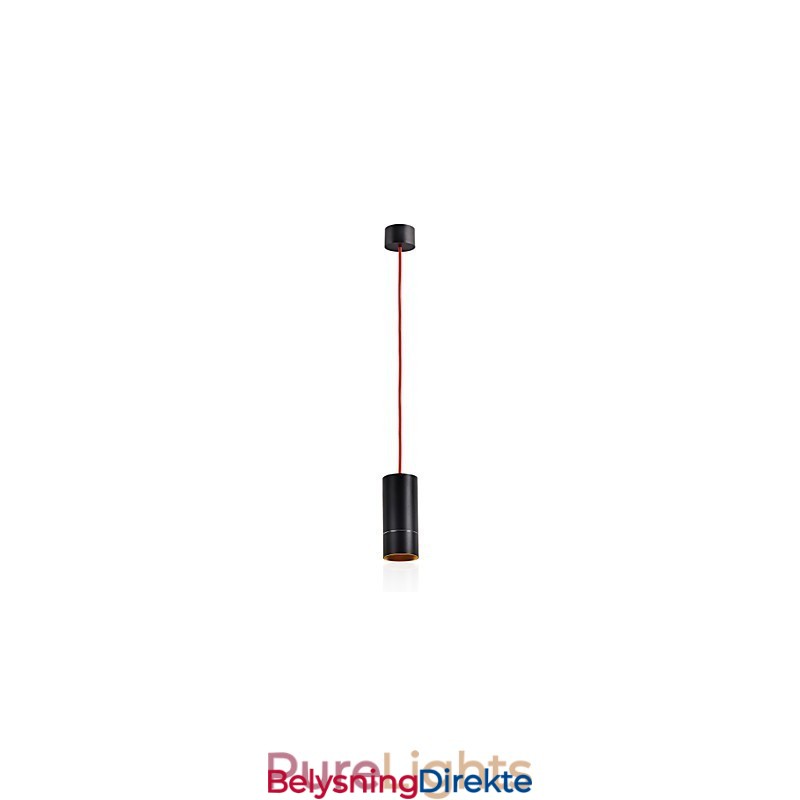 Lys Mini Pendellampe Svart Anodisert Med Aluminium
