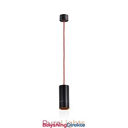 Lys Mini Pendellampe Svart Anodisert Med Aluminium