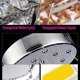 Pendelbelysning Lysekronelampe Gjennomsiktig Eller Gul K9 Krystall Dobbel Hjerteformet Taklampe Lys