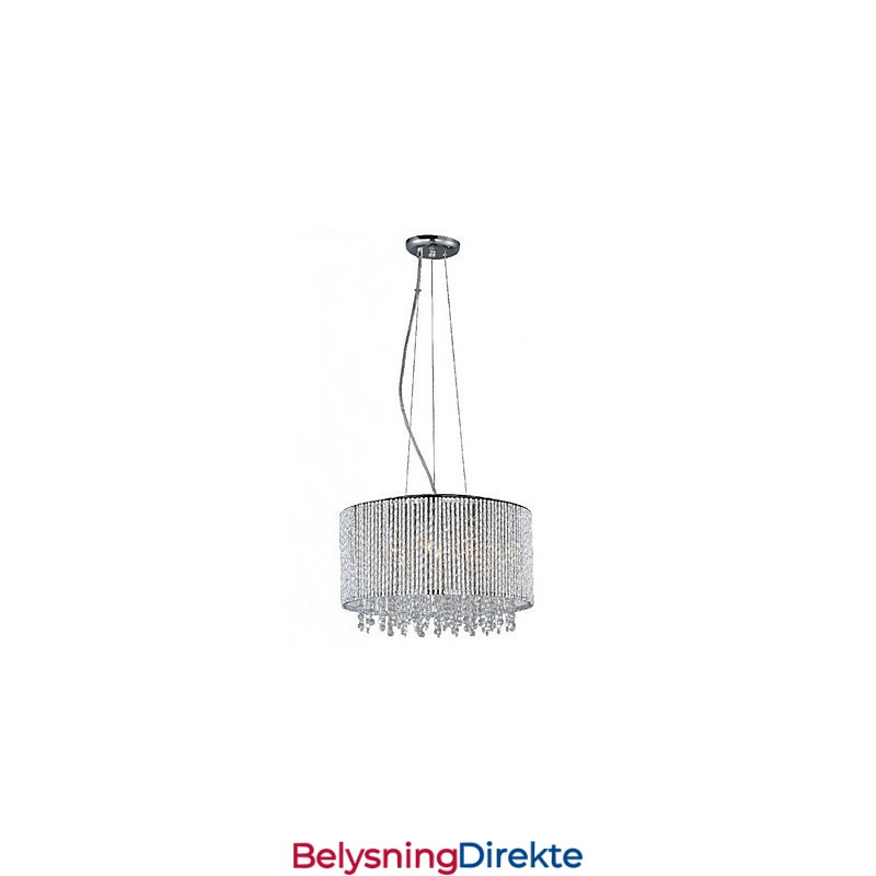 Krystall Pendellampe Med 7 Lys I Sylinderform