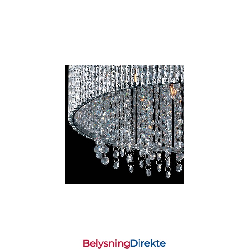 Krystall Pendellampe Med 7 Lys I Sylinderform