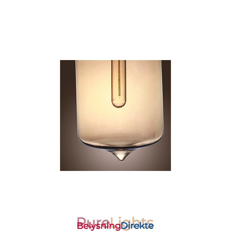 Moderne Glasspendellampe Med 2 Lys I Gjennomsiktig Flaskedesign