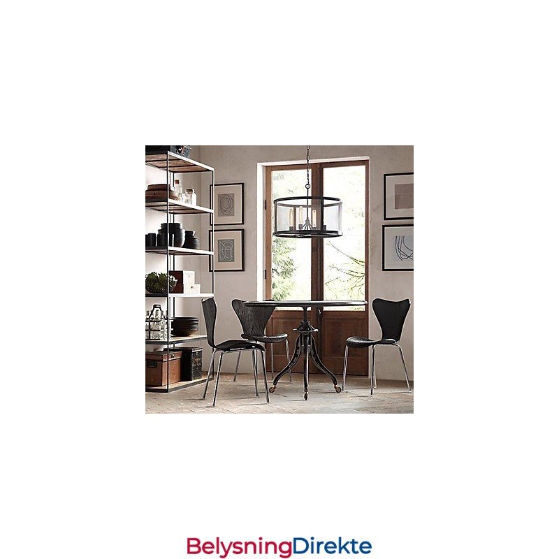 4-Lyss Pendellampe Med Gjennomsiktig Skjerm