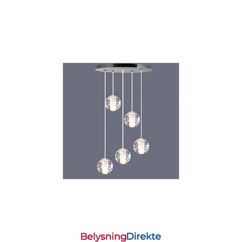 Krystallglasslysekrone Hagl