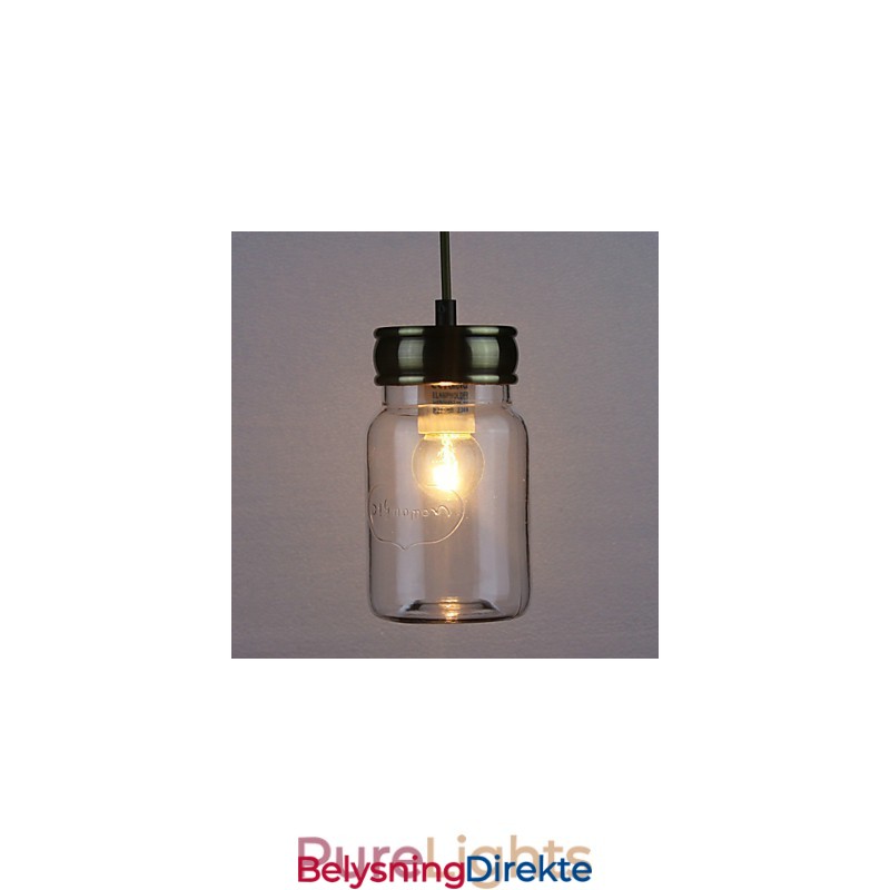 Landlig Galvanisert Glass Pendellampe For Garasje