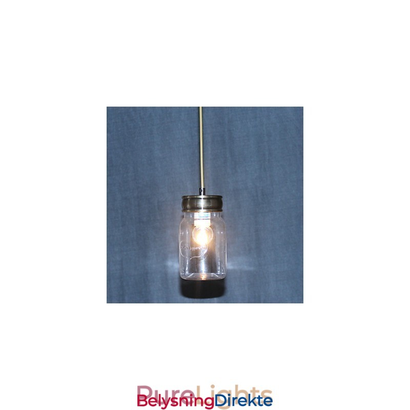 Landlig Galvanisert Glass Pendellampe For Garasje