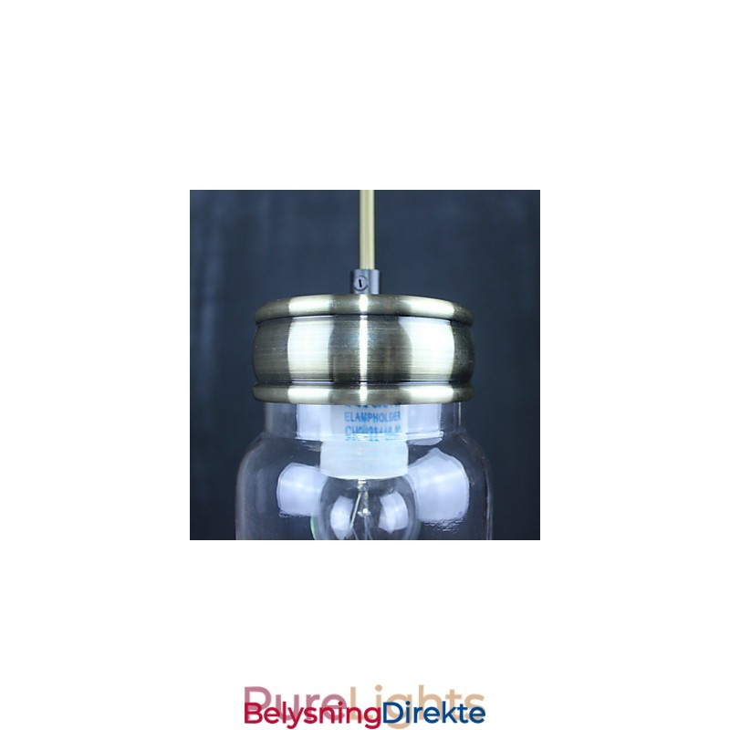 Landlig Galvanisert Glass Pendellampe For Garasje