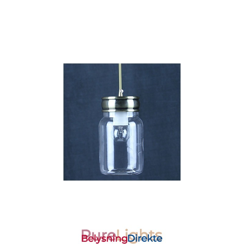 Landlig Galvanisert Glass Pendellampe For Garasje