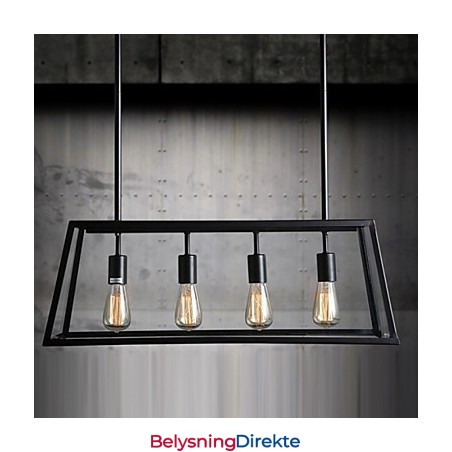 Rustikk Lysekrone I Ministil Med Galvanisert Metall