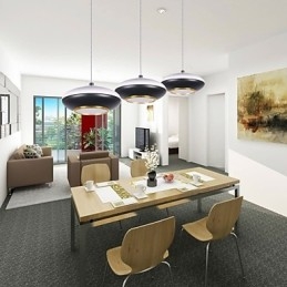 9W Moderne Flyvende Tallerkendesign Høykvalitets Pendellampe Kafé