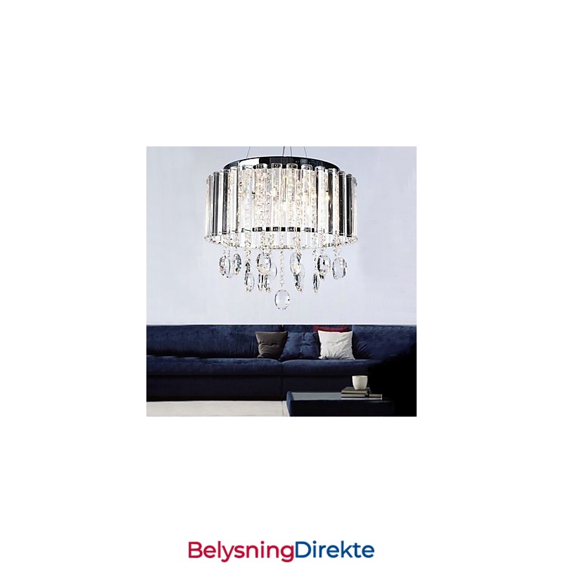 Krystall Pendellampe Med 3 Lys